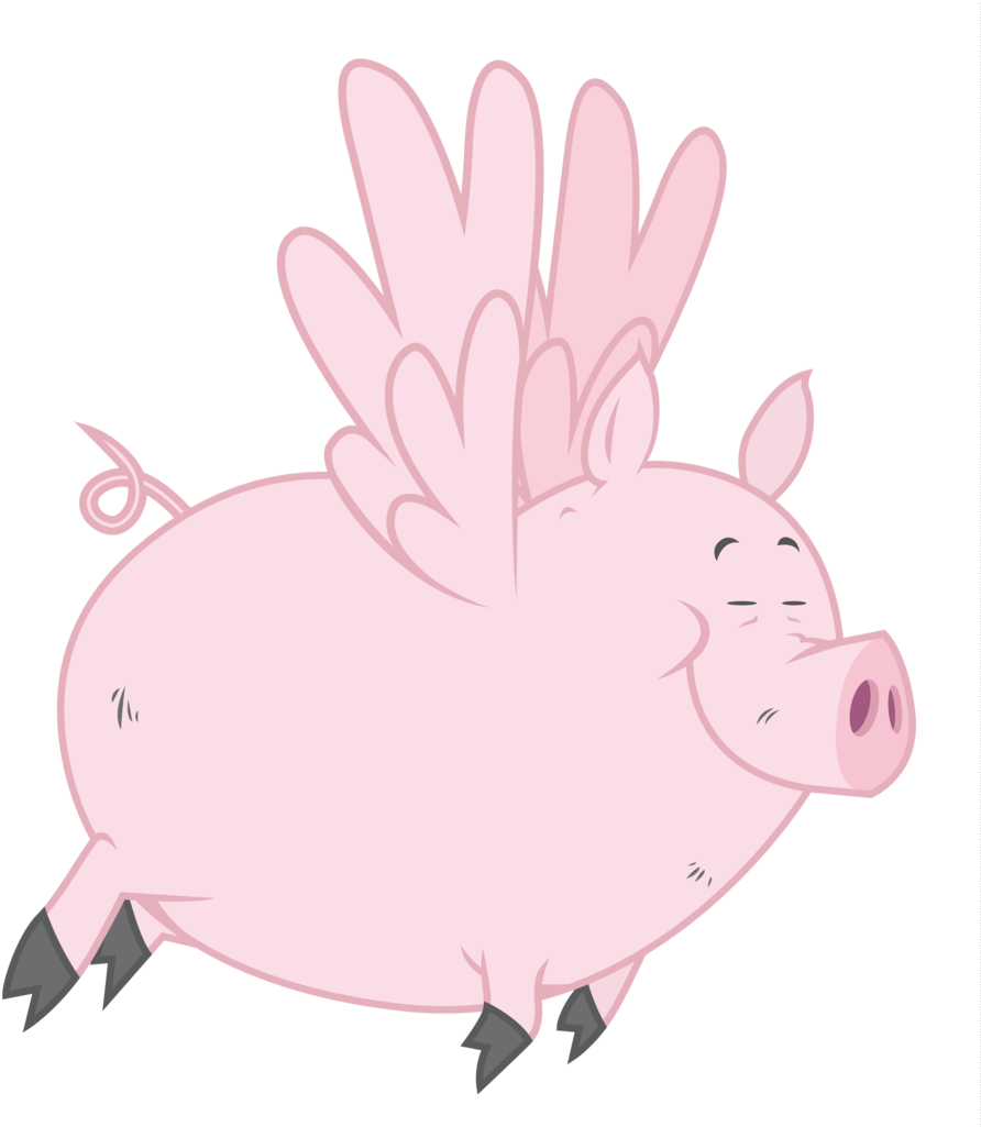 Flying Pig Cartoon Illustration PNG Image