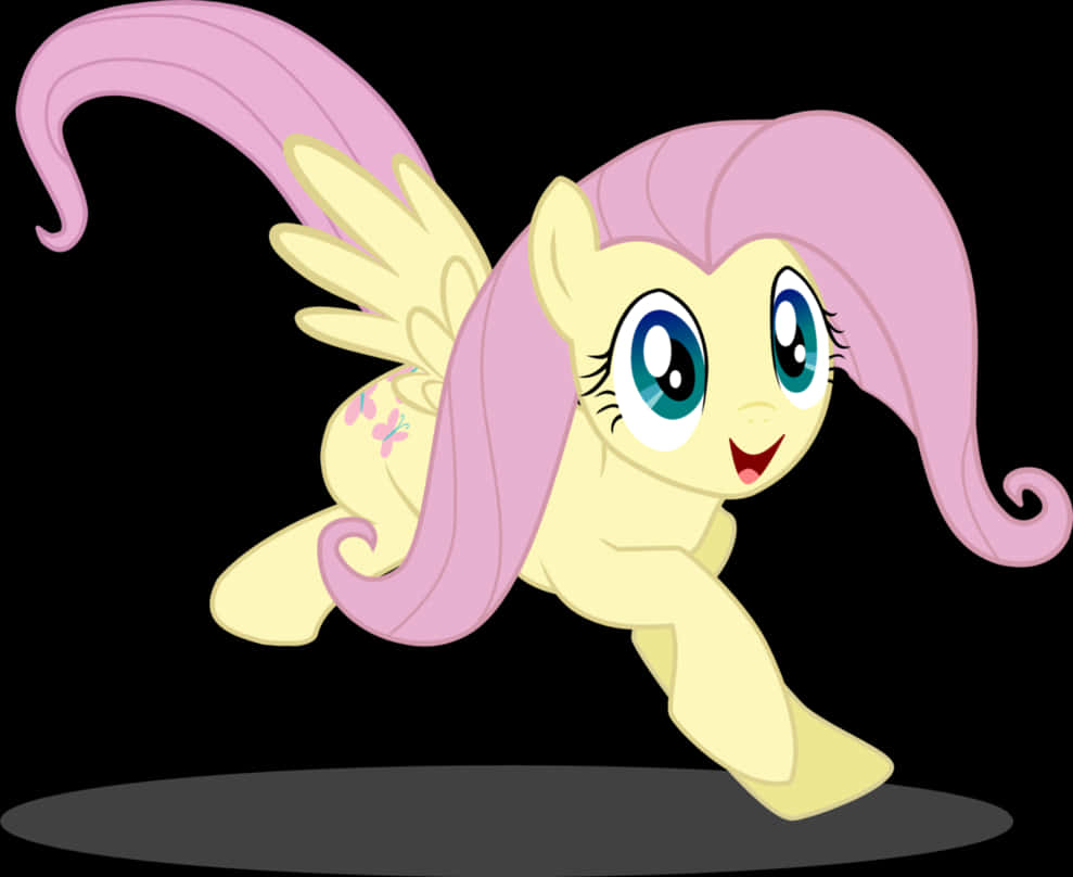 Flying Pink Pony Character PNG Image