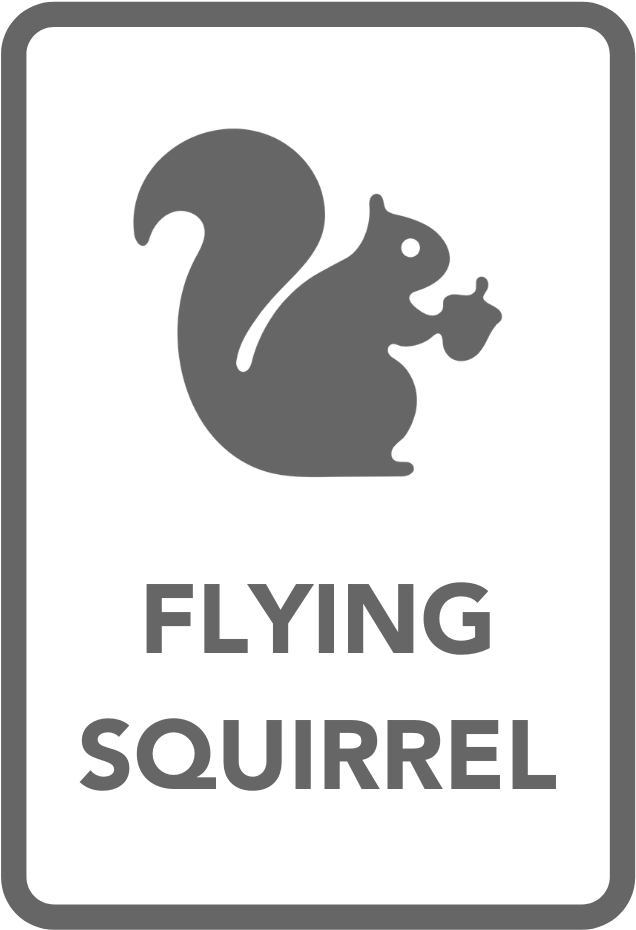 Flying Squirrel Sign Graphic PNG Image