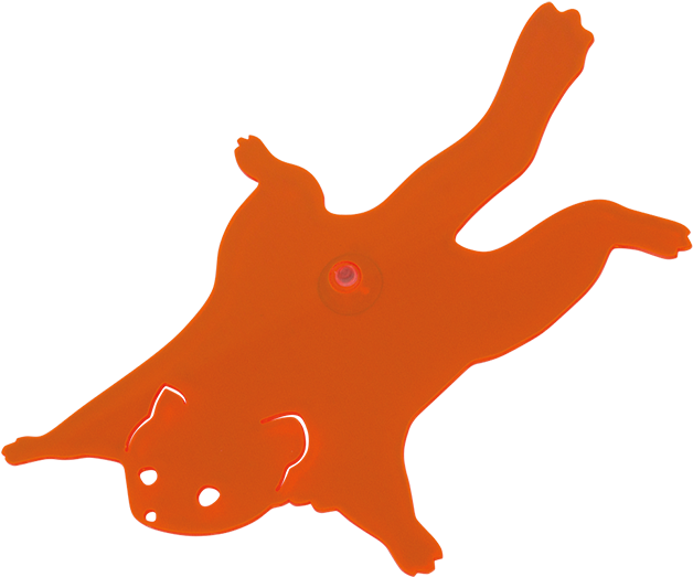 Flying Squirrel Silhouette Orange PNG Image