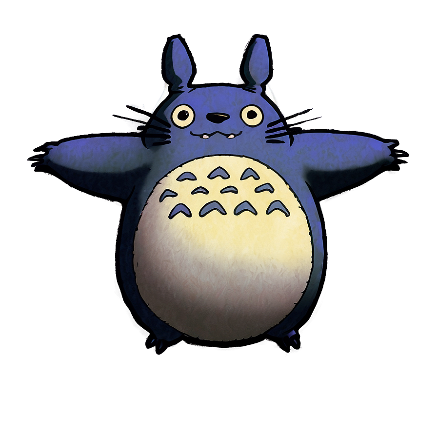 Flying Totoro Artwork Png Jrp PNG Image