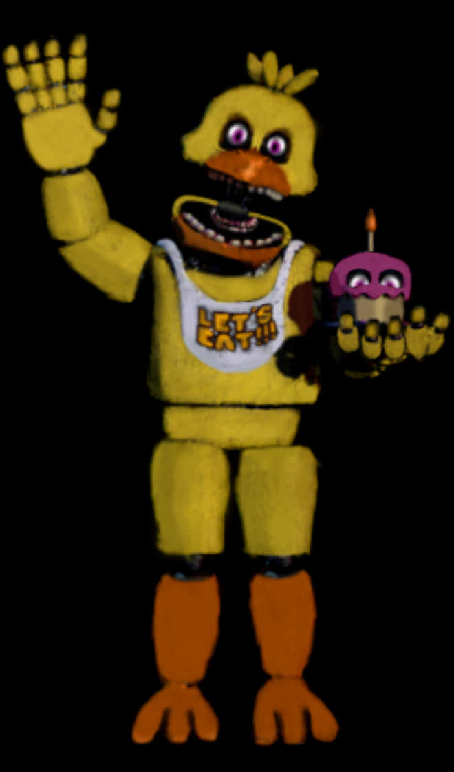 Fnaf Chica With Cupcake PNG Image