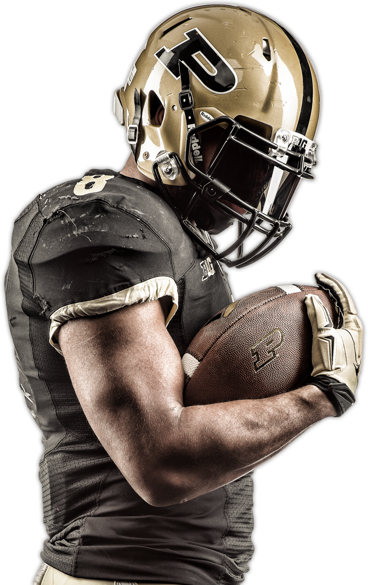 Focused Football Player Profile PNG Image