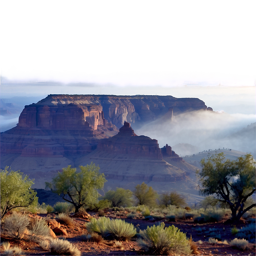 Foggy Mesa Morning Png 5 PNG Image