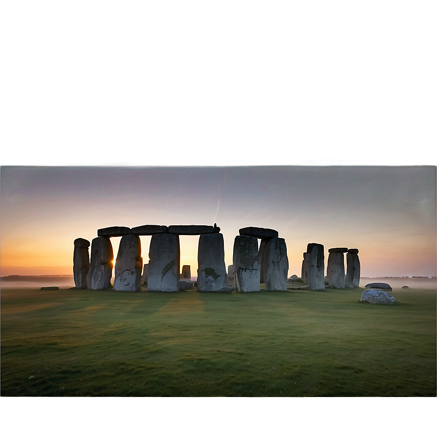 Foggy Morning At Stonehenge Png Efr PNG Image