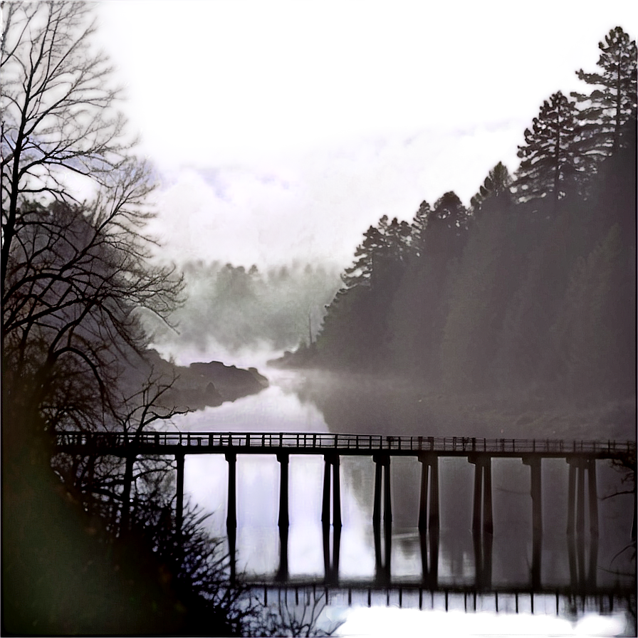 Foggy Morning Bridge Png 89 PNG Image