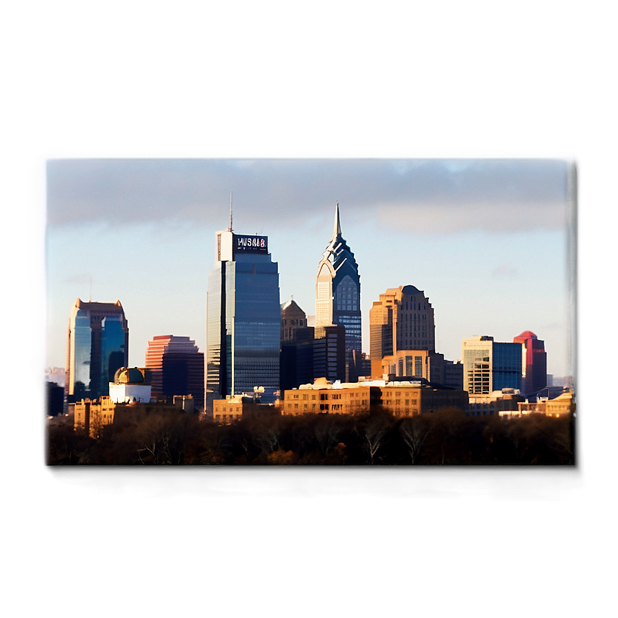 Foggy Morning Philadelphia Skyline Png Btm PNG Image