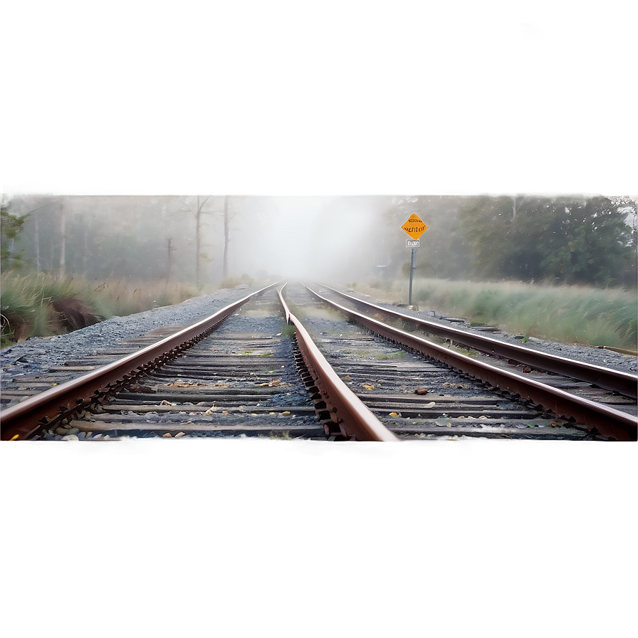 Foggy Morning Train Tracks Png Eds PNG Image