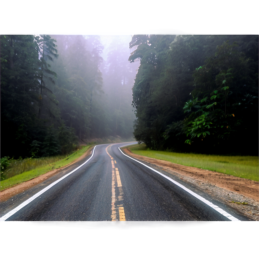 Foggy Road Png 05042024 PNG Image