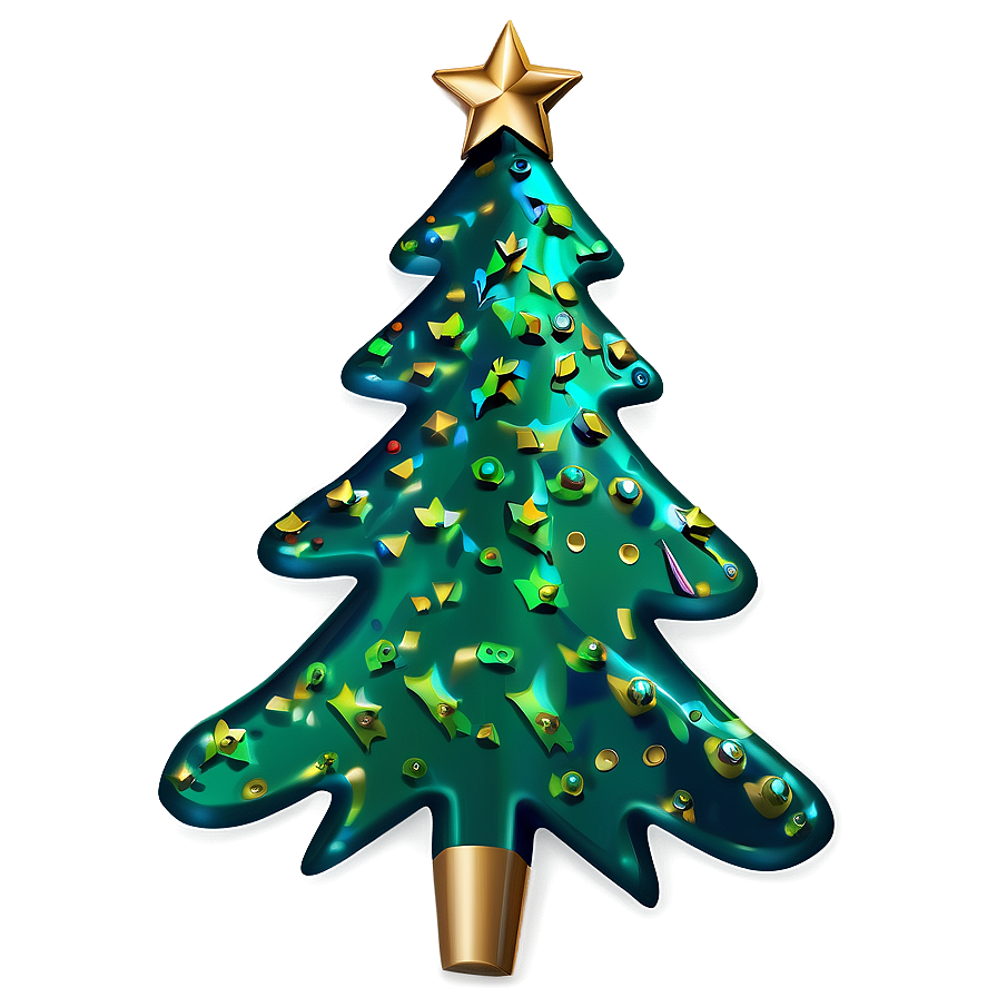 Foil Christmas Tree Png 06252024 PNG Image