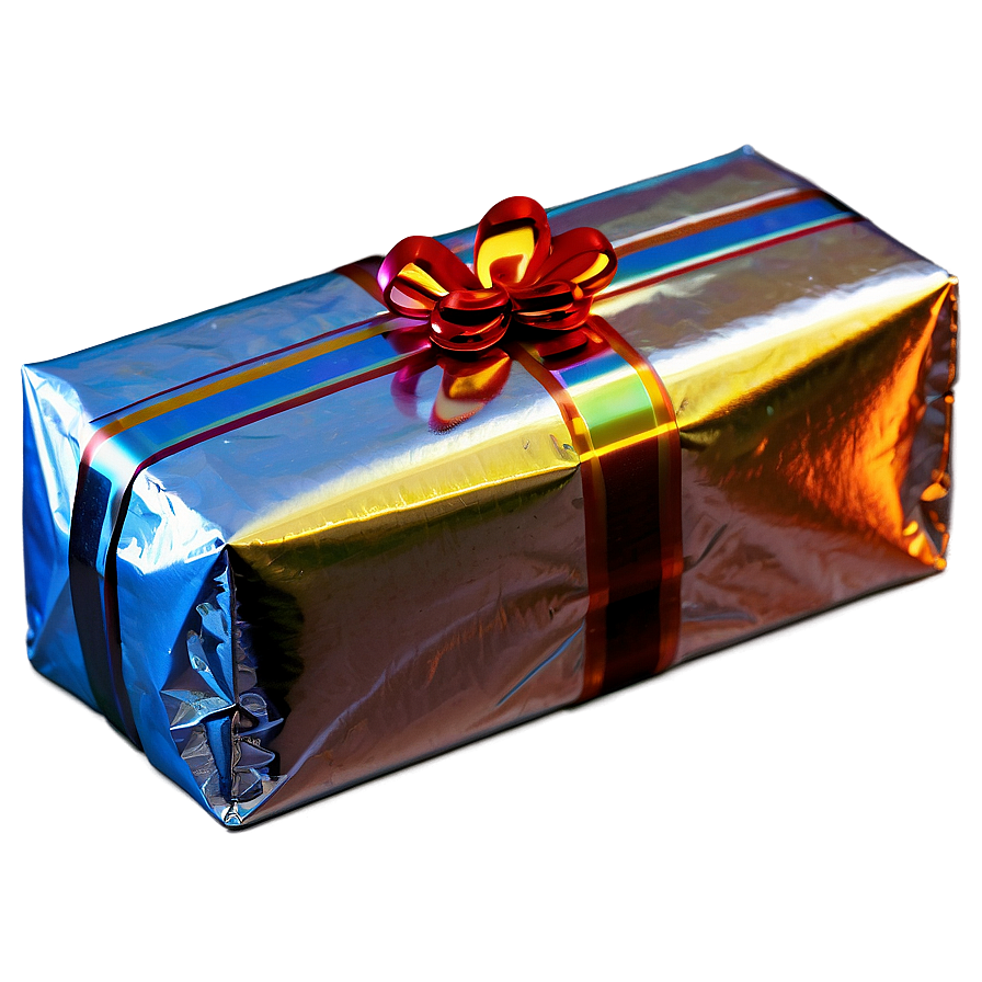 Foil Wrapped Gift Png Yms72 PNG Image