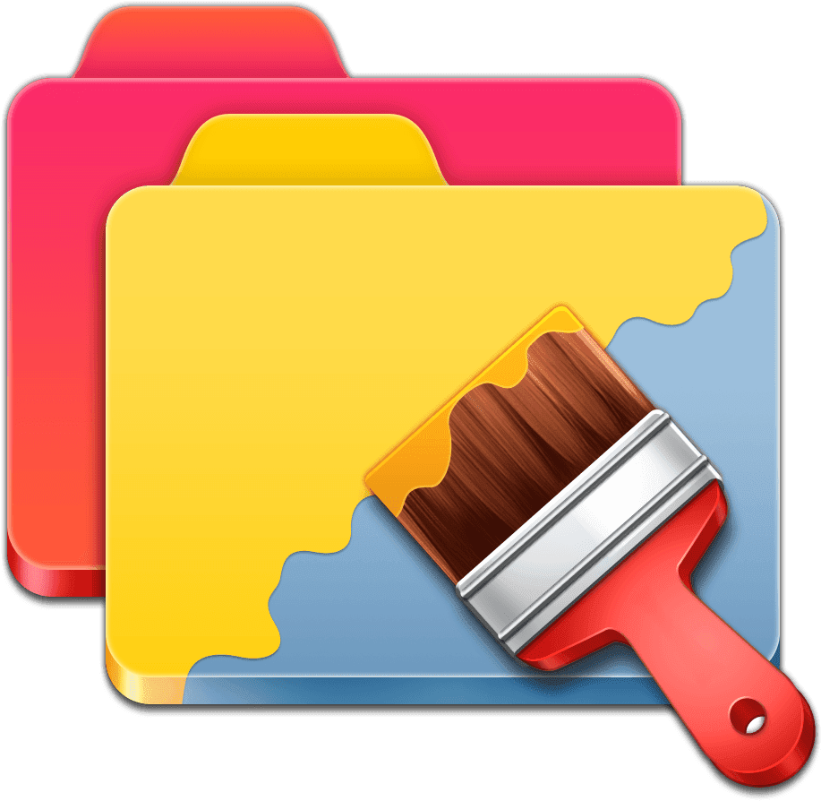 Folder Paintbrush Icon PNG Image