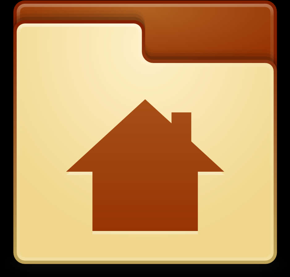 Folder Style Home Icon PNG Image