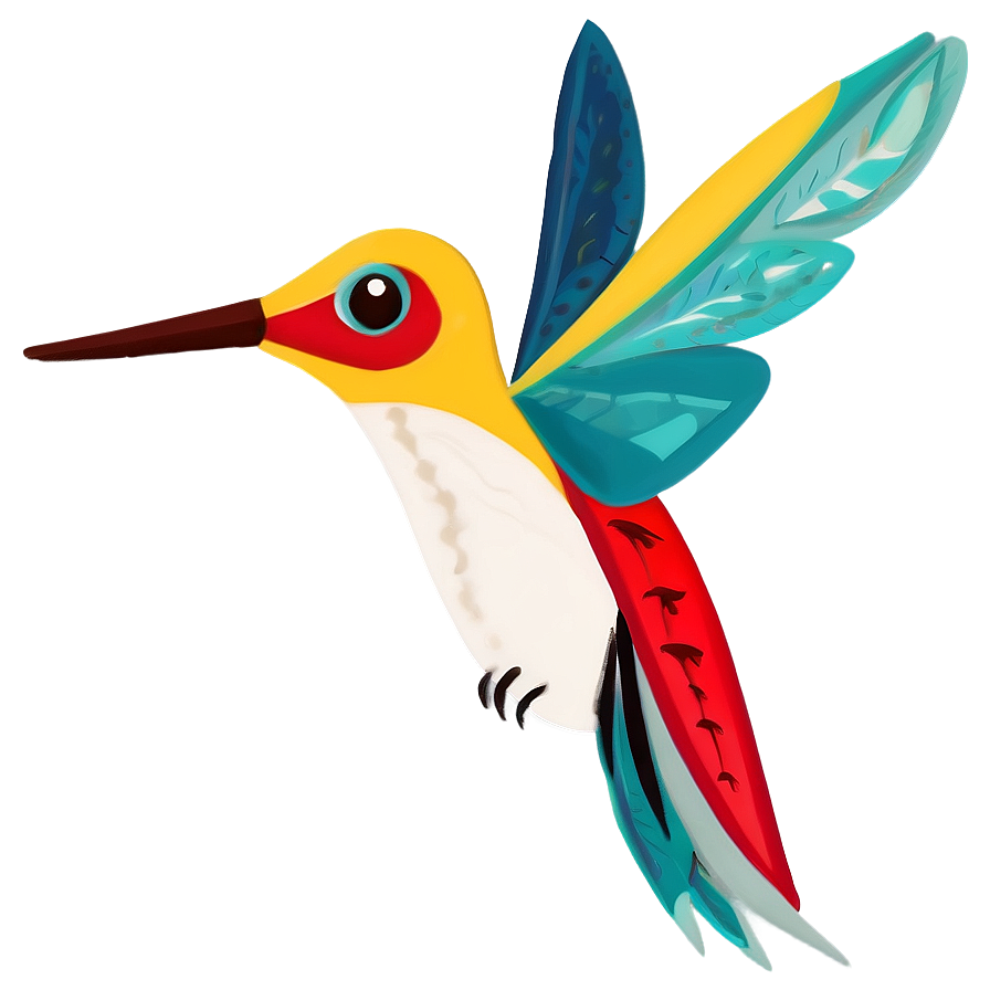 Folk Art Hummingbird Png 05212024 PNG Image