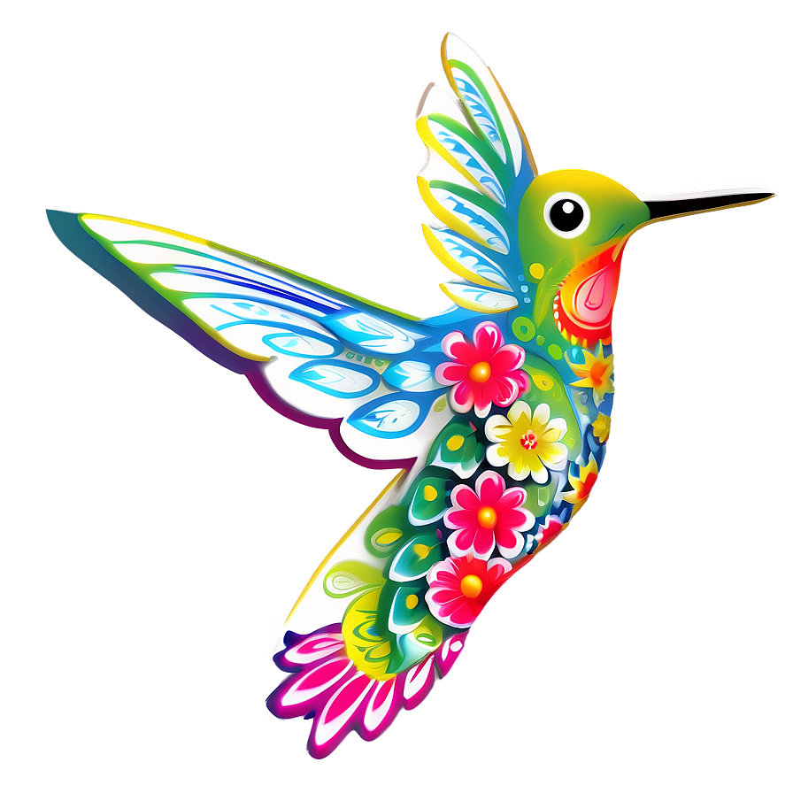 Folk Art Hummingbird Png Jkt11 PNG Image