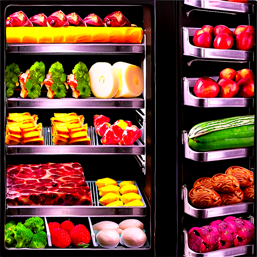 Food Showcase Fridge Png Llr PNG Image