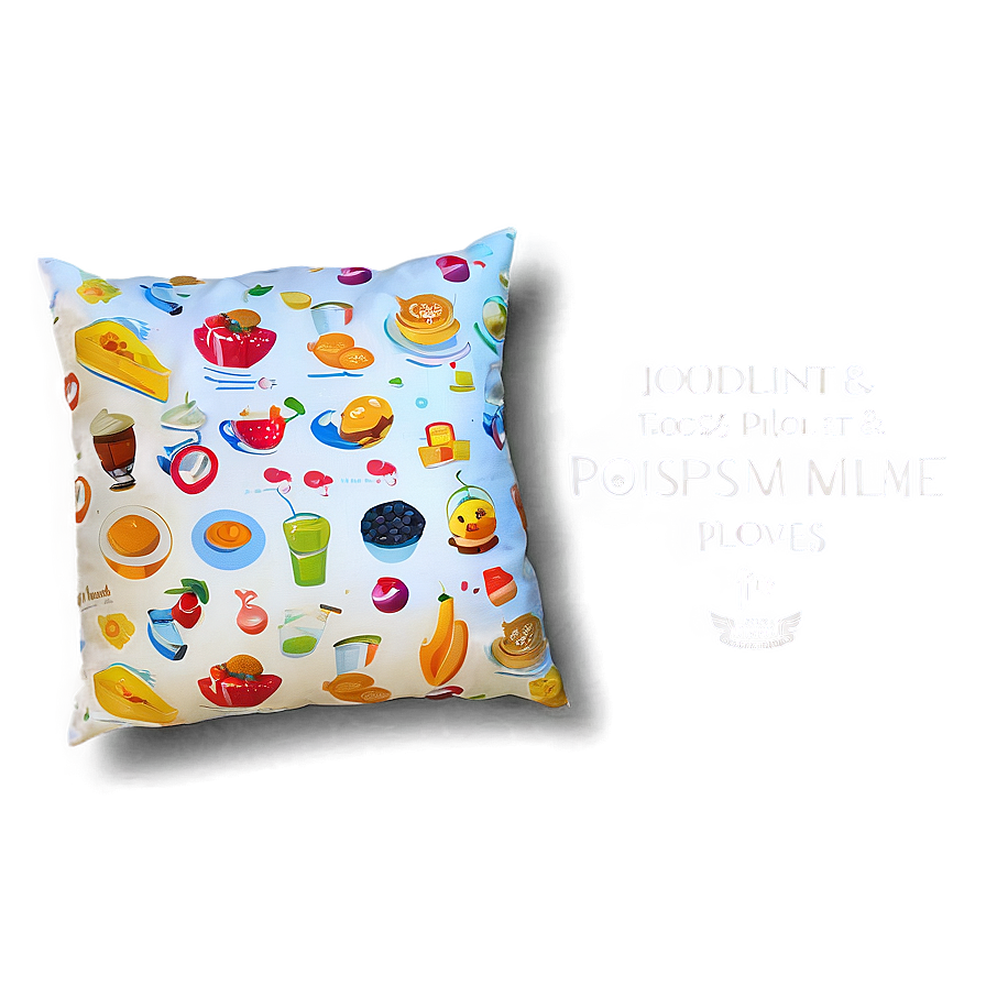 Food Theme Throw Pillows Png 06262024 PNG Image