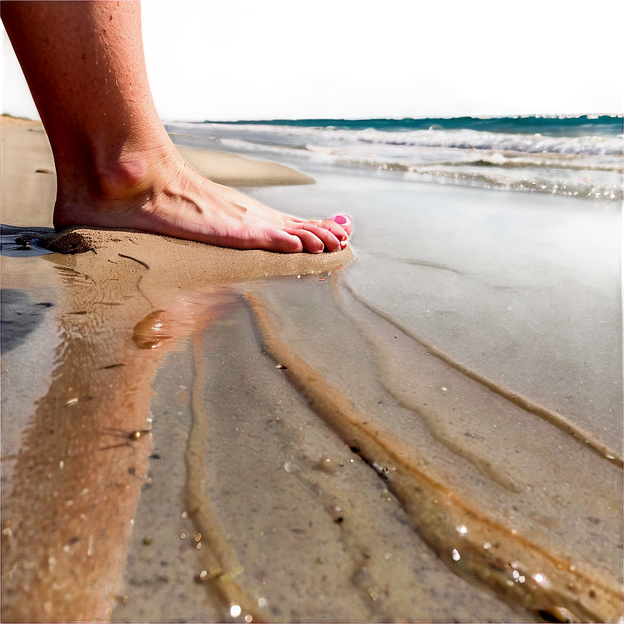 Foot On Sandy Beach Png Sus64 PNG Image