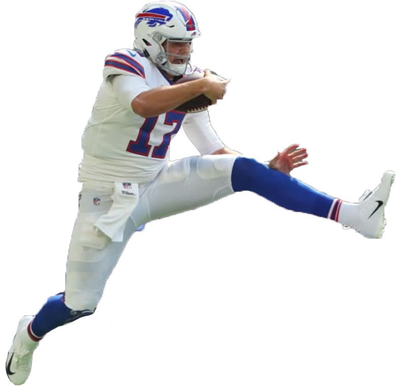 Football Player Hurdling Action PNG Image