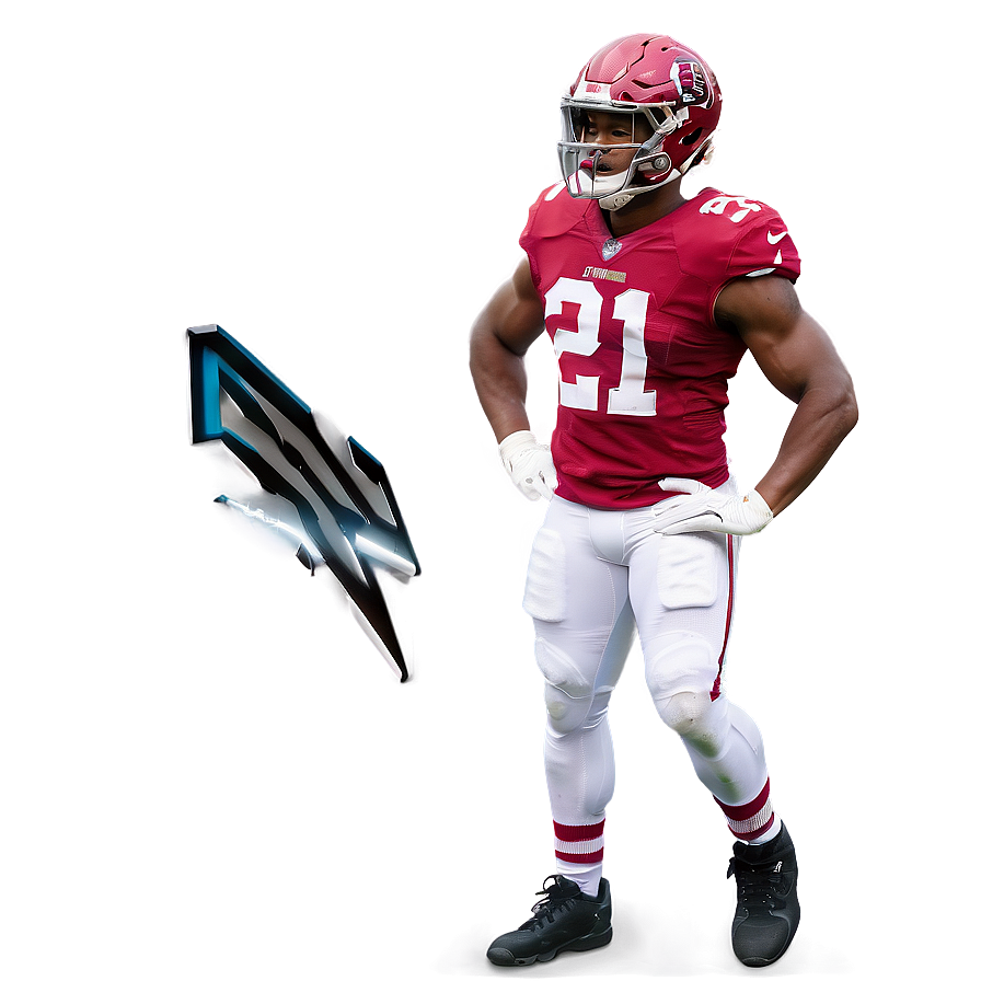 Football Player Number21 Pose PNG Image