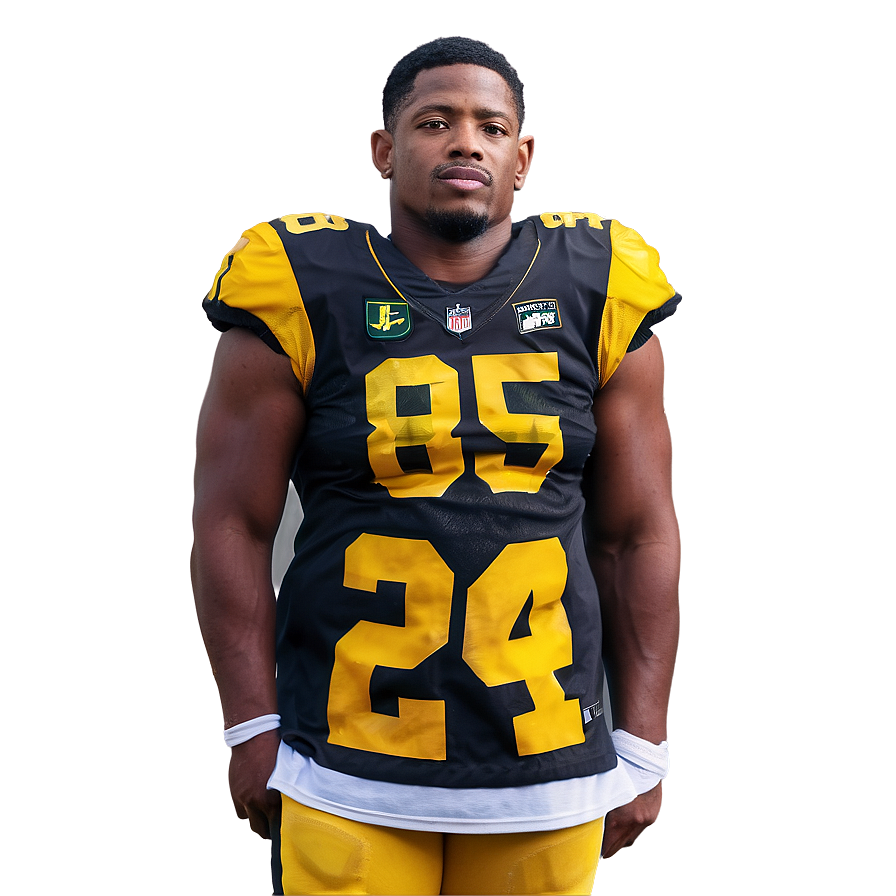 Football Player Number28 Jersey Pose PNG Image