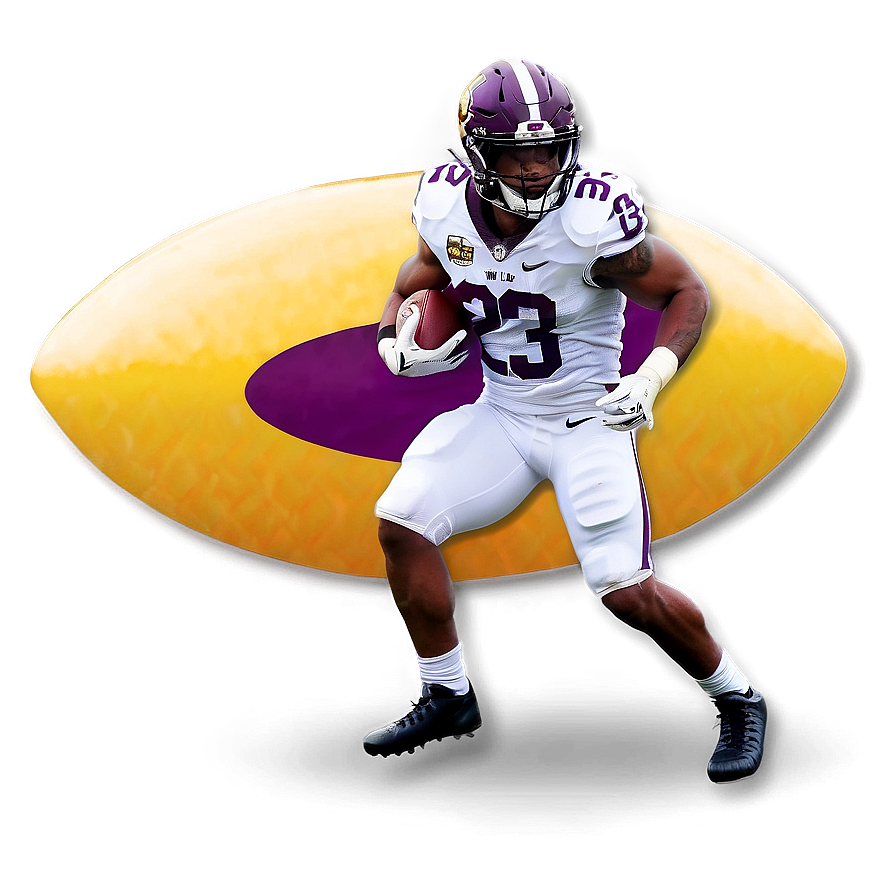 Football Player Surfing Giant Football PNG Image