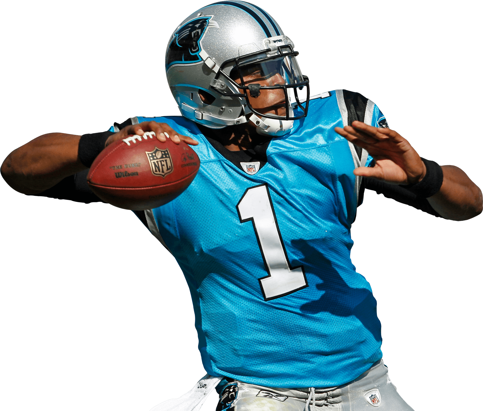 Football Quarterback Action Pose PNG Image