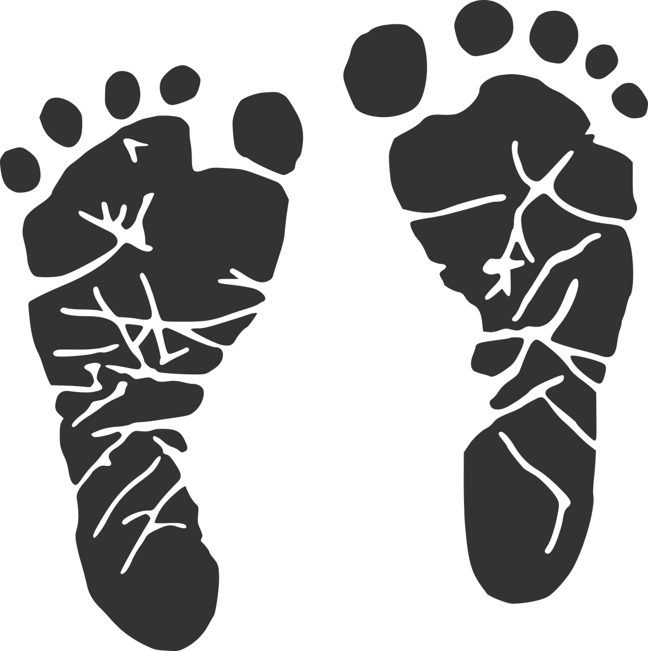 Footprint Silhouette Graphic PNG Image