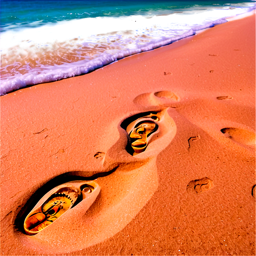 Footprints In Sand Beach Png Luy PNG Image