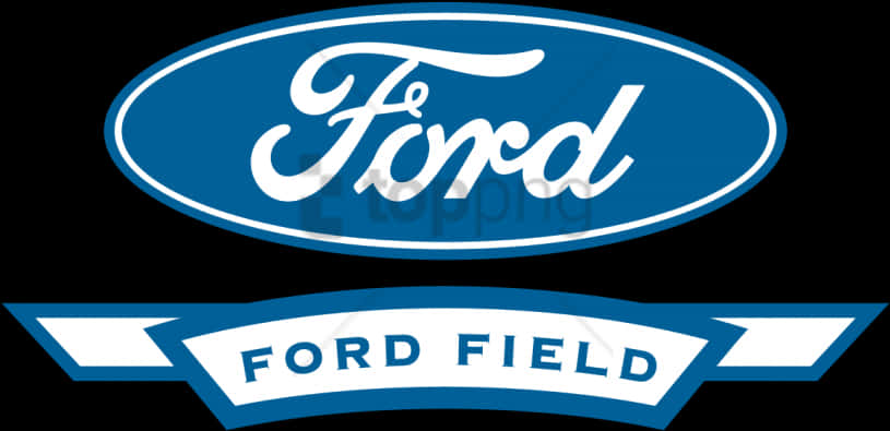 Ford Logoand Ford Field Signage PNG Image