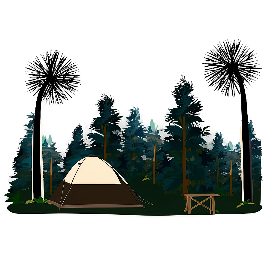 Forest Camping Under Stars Png Tjg64 PNG Image