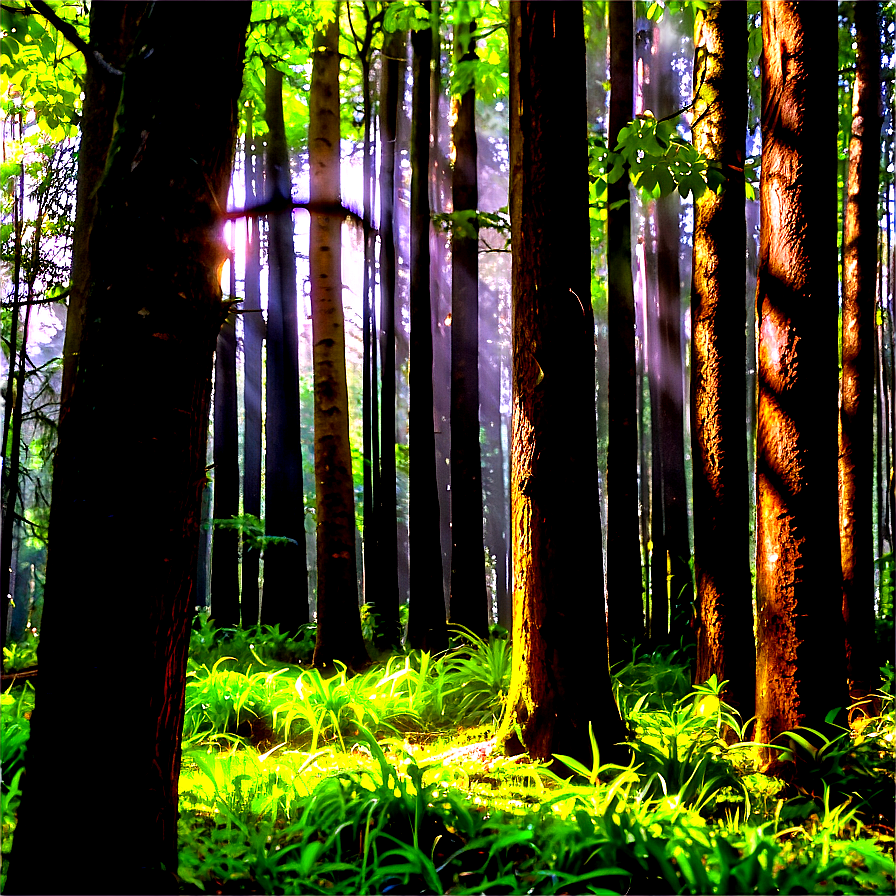 Forest Clearing Sunshine Png Ofl52 PNG Image