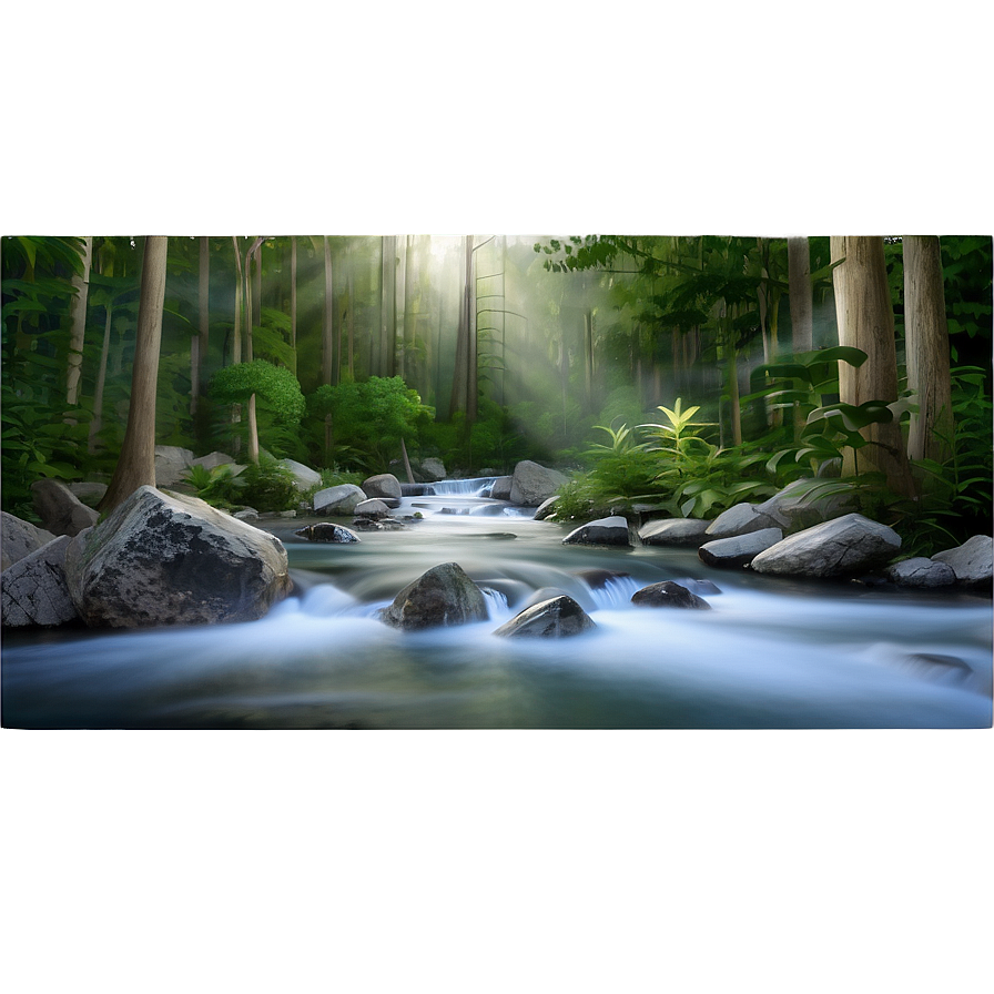 Forest Creek Serenity Png Knf PNG Image