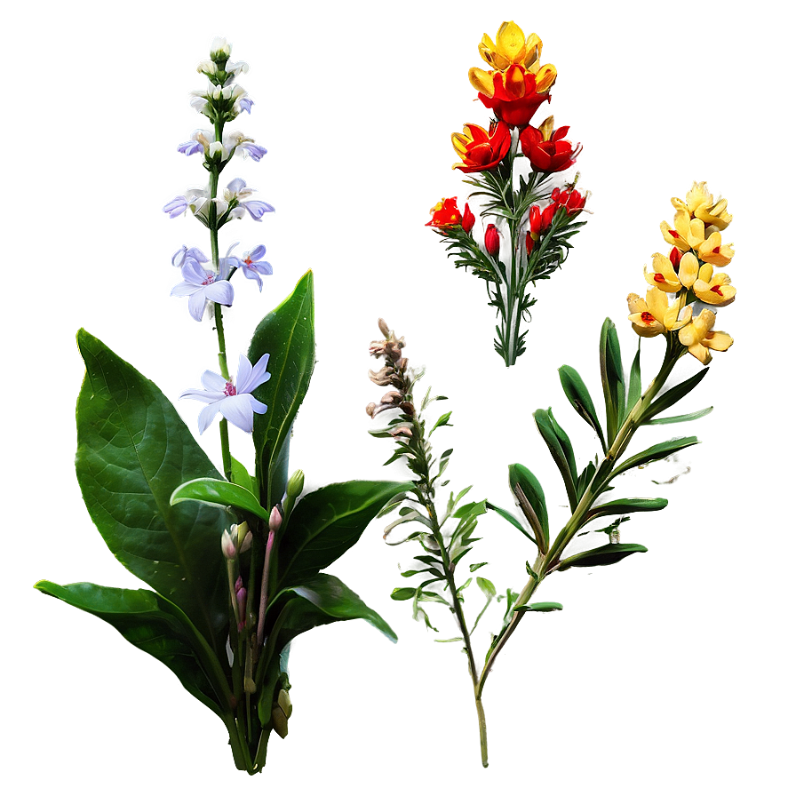 Forest Edge Wildflowers Png Yqw PNG Image