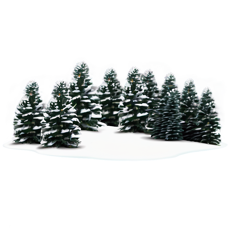 Forest Fresh Snowfall Png Oop PNG Image