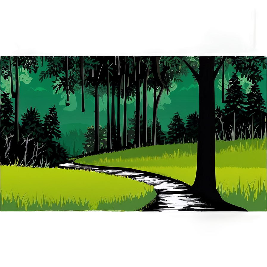 Forest Landscape Silhouette Png 06262024 PNG Image