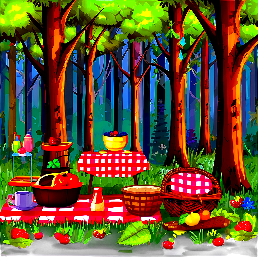 Forest Picnic Clipart Png 06262024 PNG Image