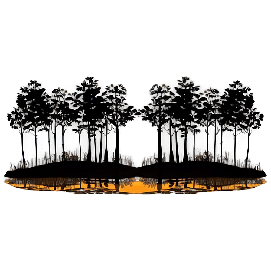 Forest River Silhouette Png 64 PNG Image