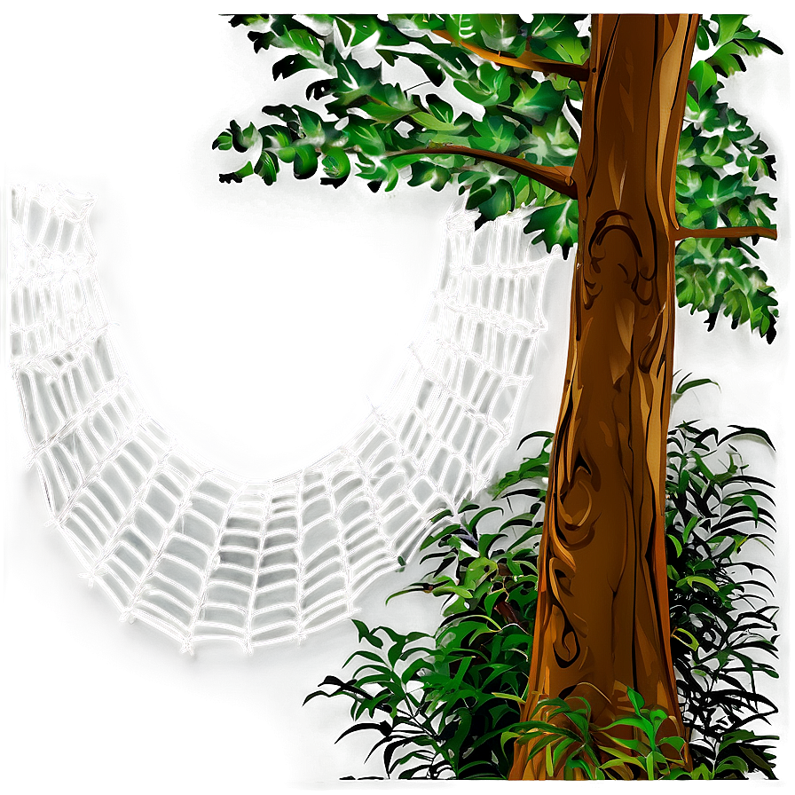 Forest Spider Web Tree PNG Image