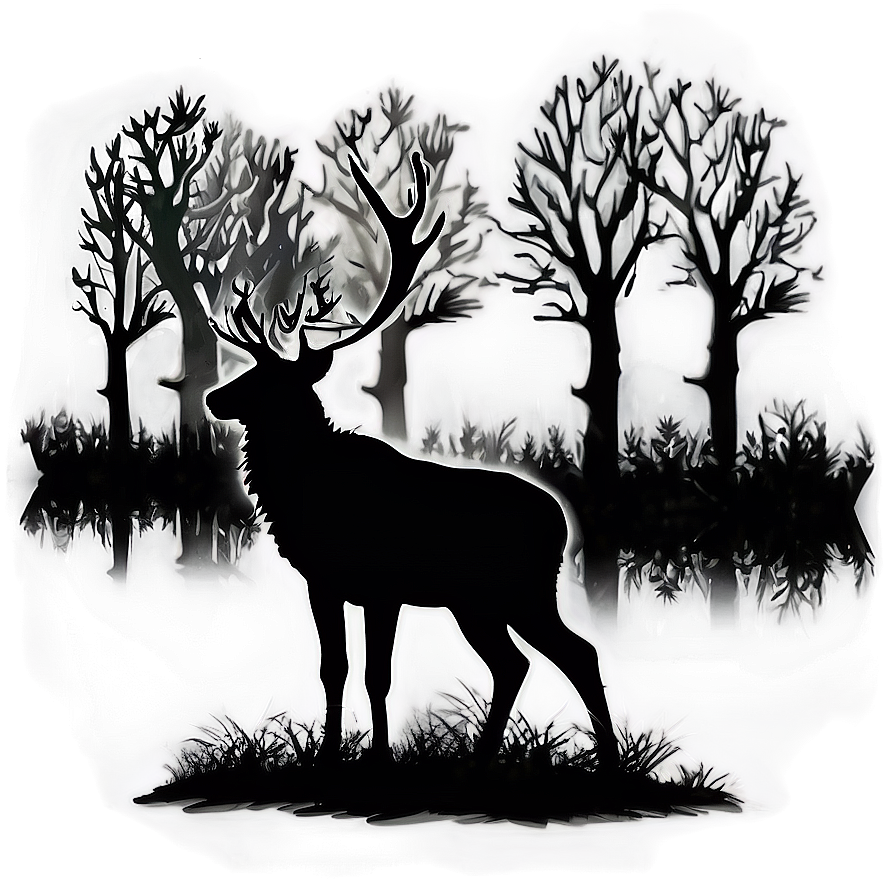 Forest Stag Silhouette Png Kir85 PNG Image