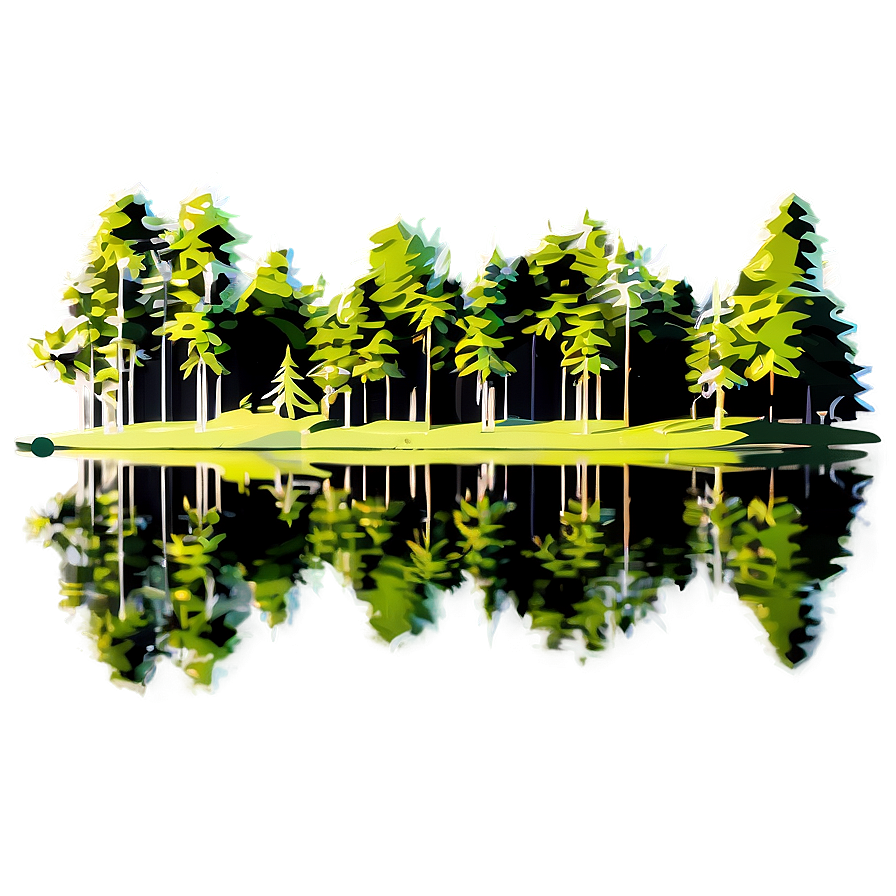 Forest Trees Reflection Lake Png 06262024 PNG Image