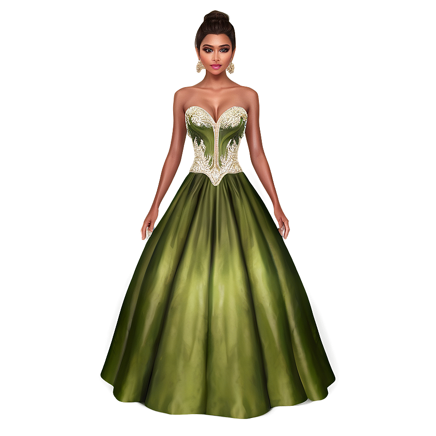 Formal Ball Gown Dress Png Mea96 PNG Image