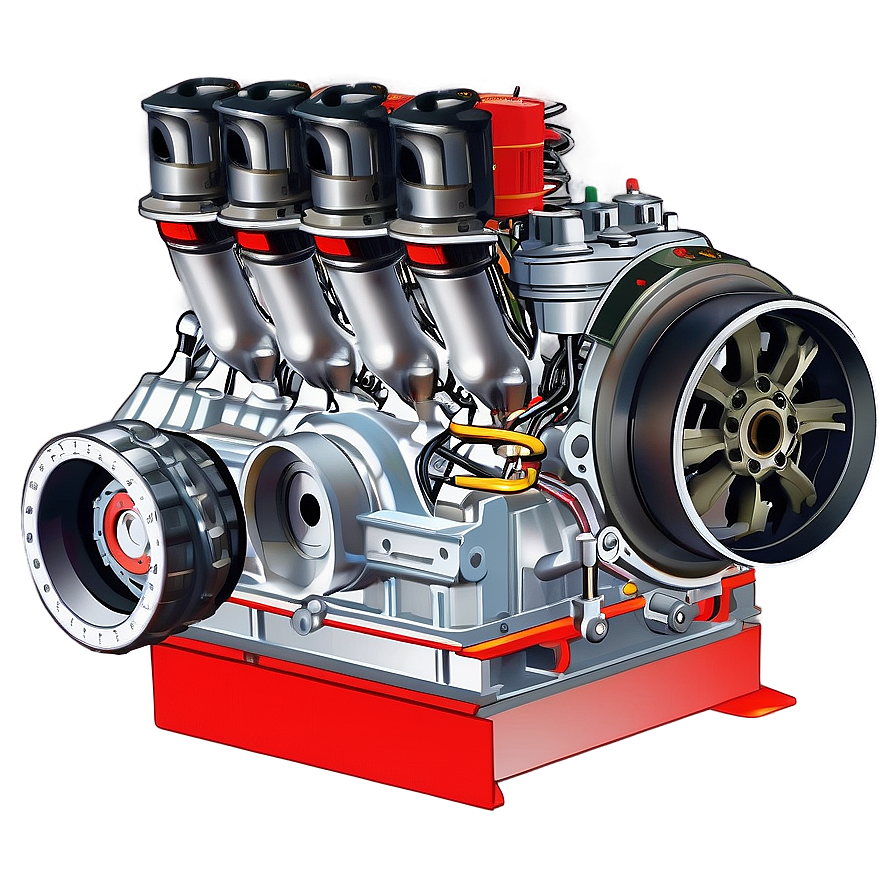 Formula One Car Engine Schematic Png Sbe PNG Image