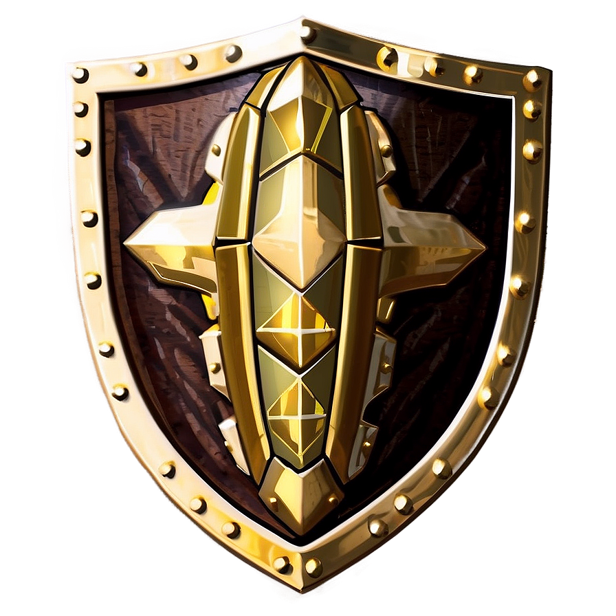 Fortified Gold Shield Png 06282024 PNG Image