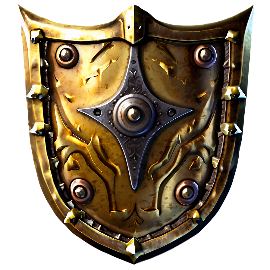 Fortified Gold Shield Png 74 PNG Image