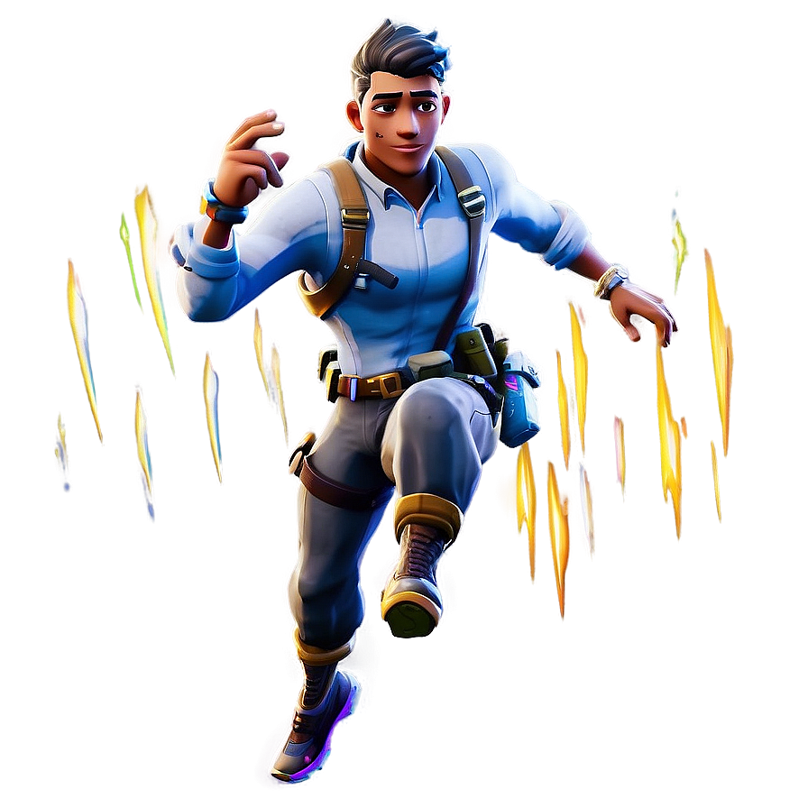 Fortnite Character Mid-jump Action Png Pfw PNG Image