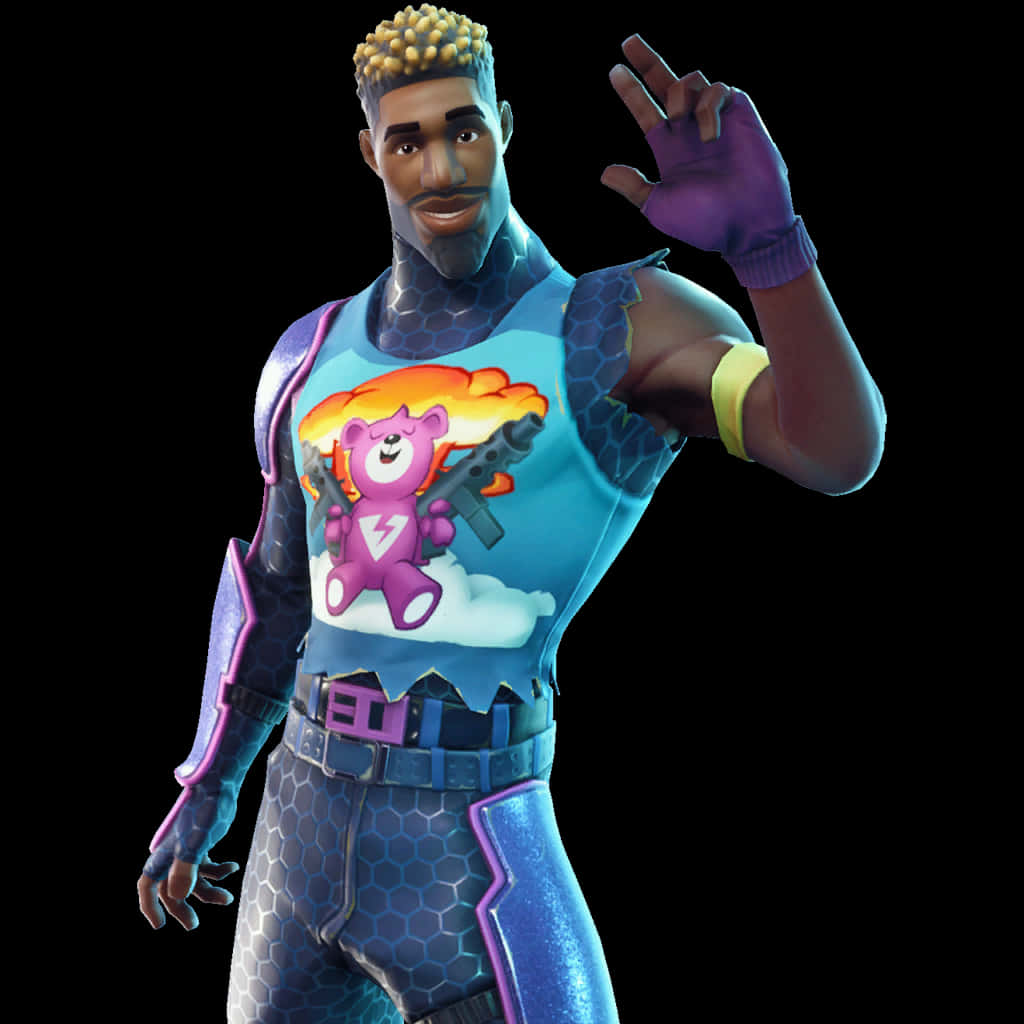 Fortnite Character Waving Hello PNG Image