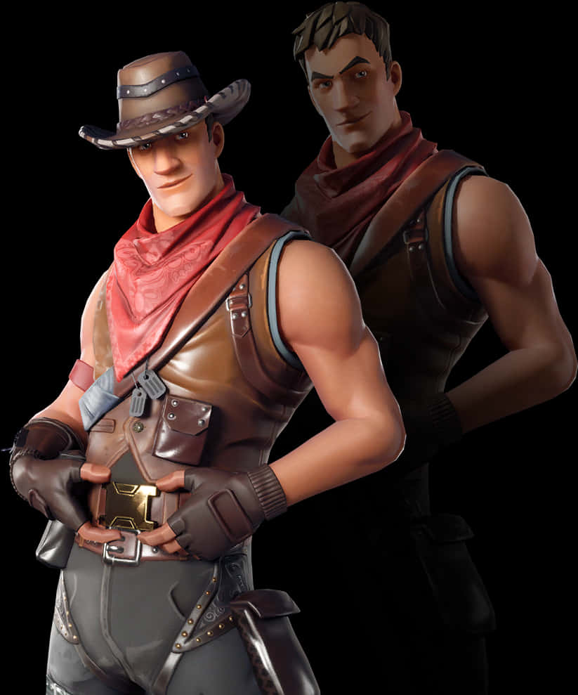 Fortnite Cowboy Skins Pose PNG Image