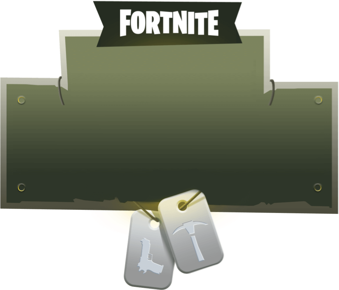 Fortnite Game Logo Dogtags PNG Image