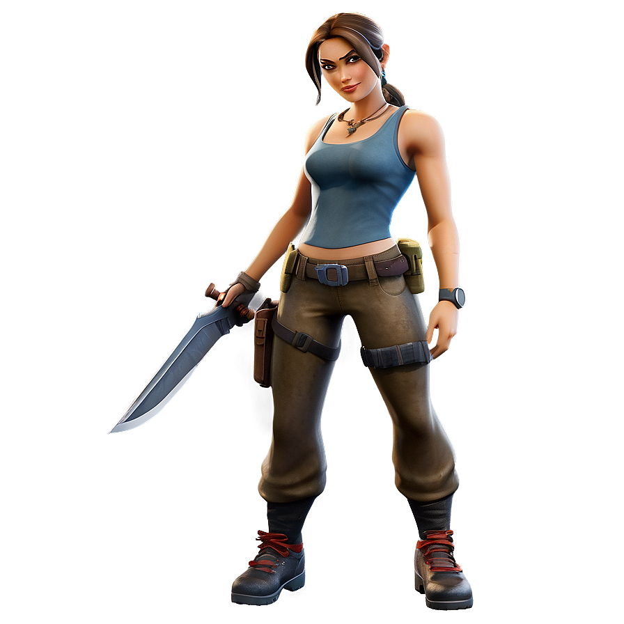 Fortnite Lara Croft Victory Pose Png 74 PNG Image